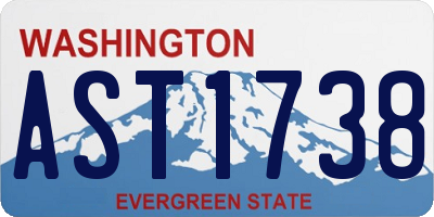 WA license plate AST1738