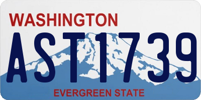 WA license plate AST1739