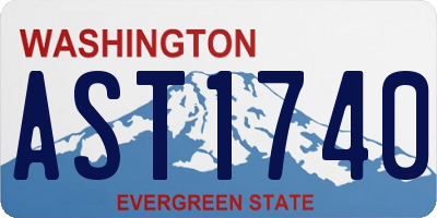 WA license plate AST1740