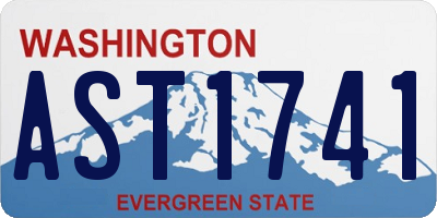 WA license plate AST1741