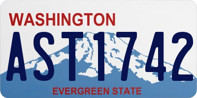 WA license plate AST1742