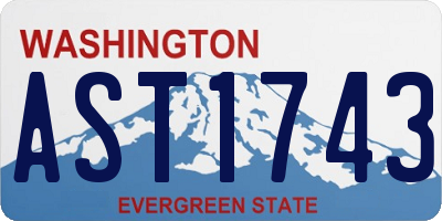 WA license plate AST1743