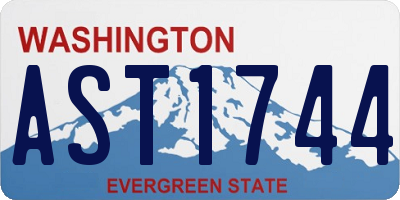 WA license plate AST1744