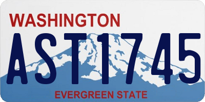 WA license plate AST1745