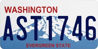 WA license plate AST1746