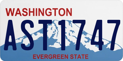 WA license plate AST1747