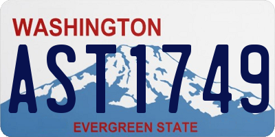 WA license plate AST1749