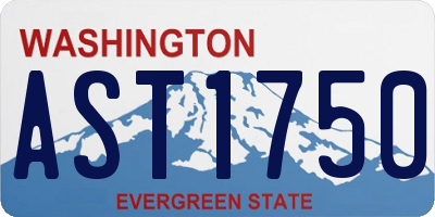 WA license plate AST1750