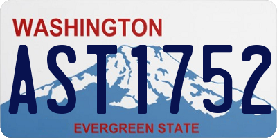 WA license plate AST1752