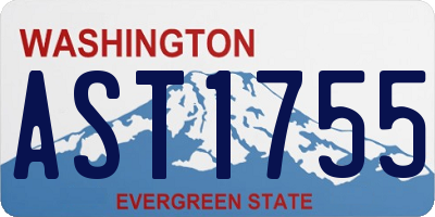 WA license plate AST1755