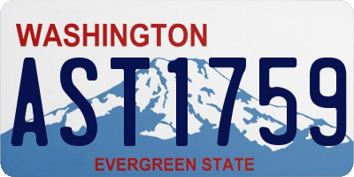 WA license plate AST1759