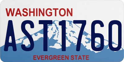 WA license plate AST1760