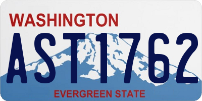 WA license plate AST1762
