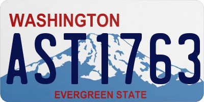 WA license plate AST1763