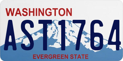 WA license plate AST1764
