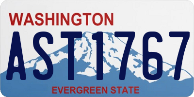 WA license plate AST1767