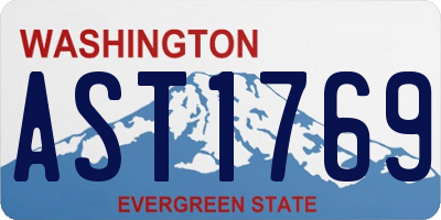 WA license plate AST1769