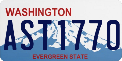 WA license plate AST1770