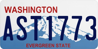 WA license plate AST1773