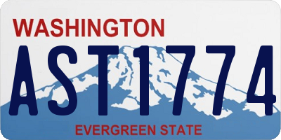 WA license plate AST1774