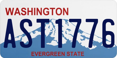 WA license plate AST1776