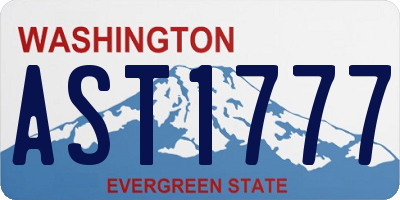 WA license plate AST1777