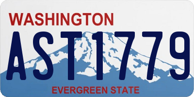 WA license plate AST1779