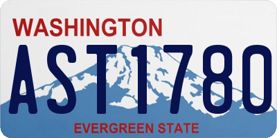 WA license plate AST1780