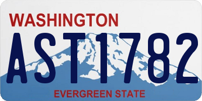 WA license plate AST1782