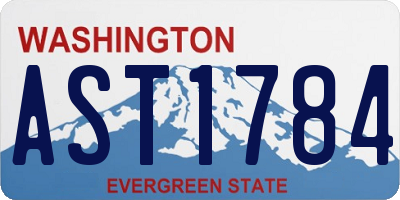 WA license plate AST1784