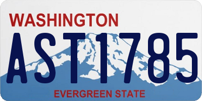 WA license plate AST1785