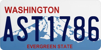 WA license plate AST1786