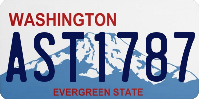 WA license plate AST1787