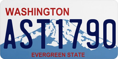 WA license plate AST1790