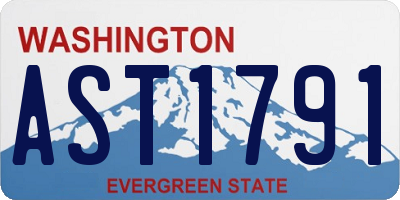 WA license plate AST1791