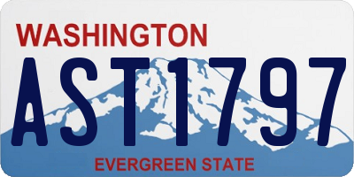 WA license plate AST1797