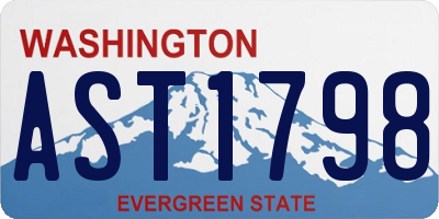 WA license plate AST1798