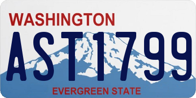 WA license plate AST1799