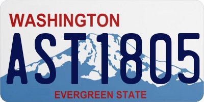 WA license plate AST1805