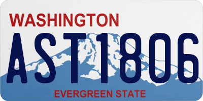 WA license plate AST1806