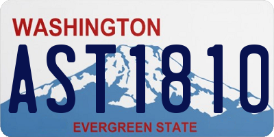 WA license plate AST1810