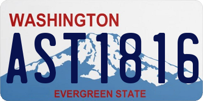 WA license plate AST1816