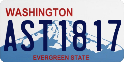 WA license plate AST1817
