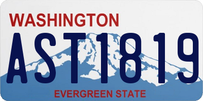 WA license plate AST1819