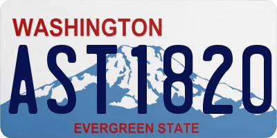 WA license plate AST1820
