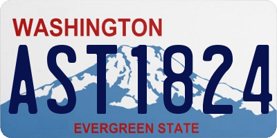 WA license plate AST1824