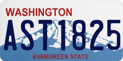WA license plate AST1825