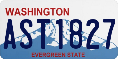 WA license plate AST1827