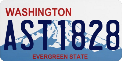 WA license plate AST1828