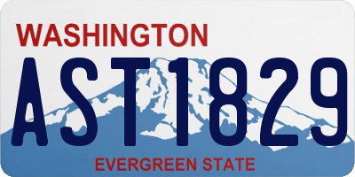 WA license plate AST1829